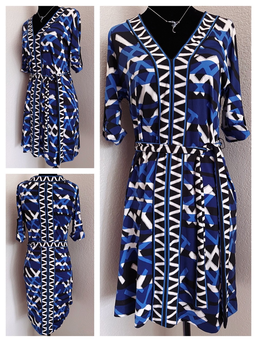 BCBGMaxAzria Abstract Print Jersey Dress